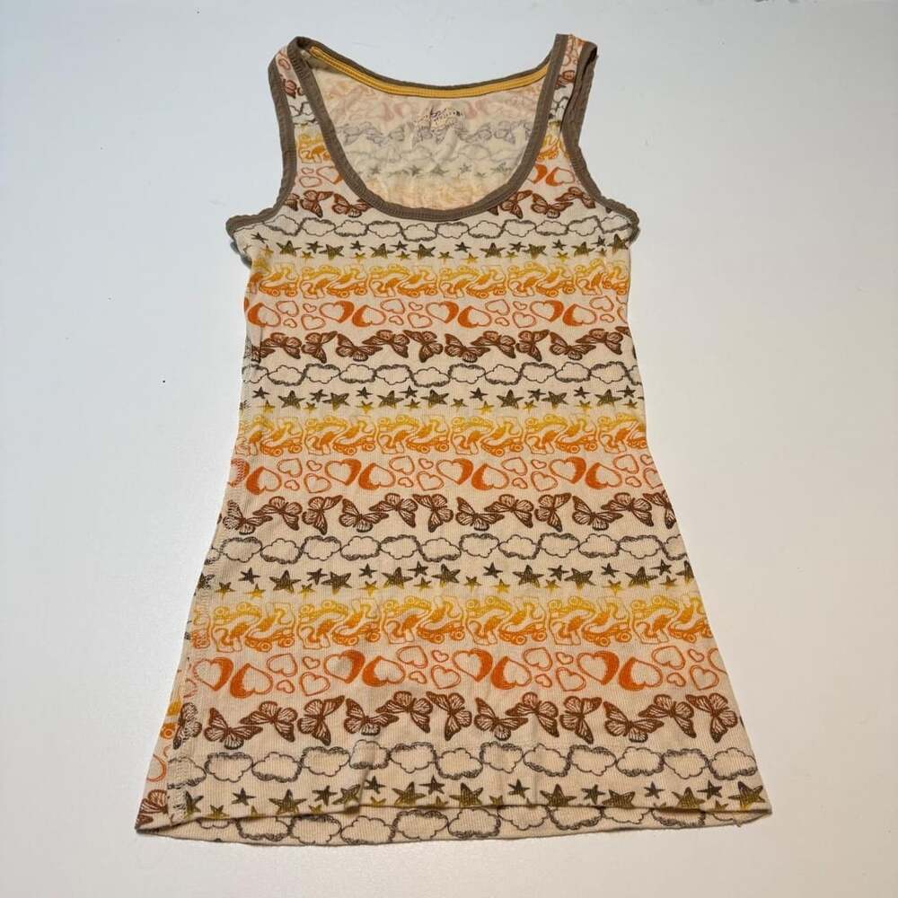 VTG Y2K Fairy Indie Sleaze Retro 70s Fairy Cottage Core Scoop Neck Tank SWIDI